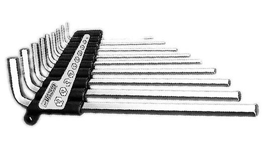 ロングタイプ6角棒レンチ 9本組