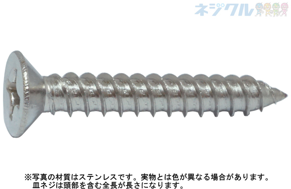 (+)皿木ねじ(2条全ねじ