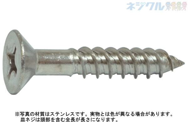 (+)皿木ねじ(2条(胴細