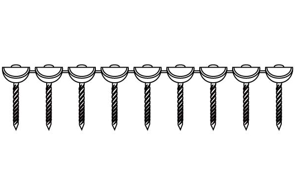 連結ポリ傘釘　クリアー（箱入）