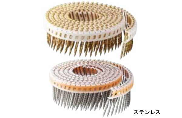 斜めプラ連結釘（スクリング・丸頭