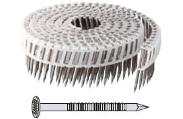 斜めプラ連結釘（不燃リング布目頭