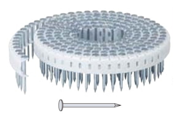 垂直プラ連結釘（スムース・平頭
