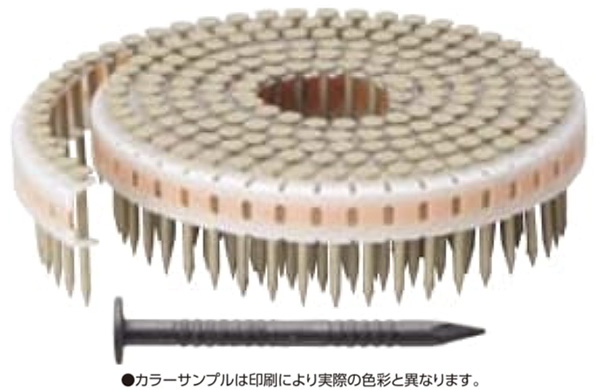 垂直プラ連結釘カクテルネイル　リング釘・ブラックパール