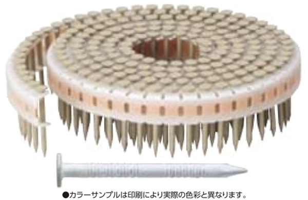 垂直プラ連結釘カクテルネイル　リング釘・白