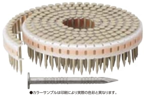 垂直プラ連結釘カクテルネイル　リング釘・シルバーメタリック