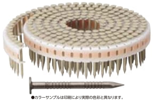 垂直プラ連結釘カクテルネイル　リング釘・ゴールド