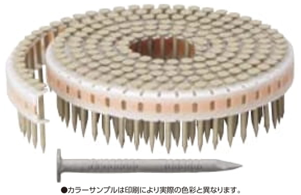 垂直プラ連結釘カクテルネイル　リング釘・フリントグレー