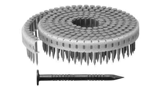 垂直プラ連結釘カクテルネイル　リング釘・カッパー