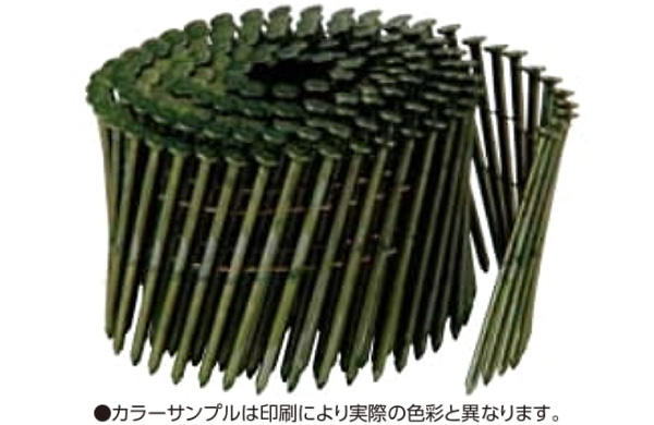 ワイヤー連結釘　Ｎ釘・黄緑１０巻