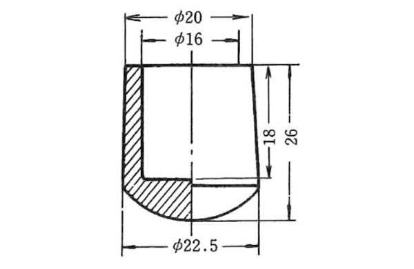 パイプ用ゴム脚　ＫＰー６２２
