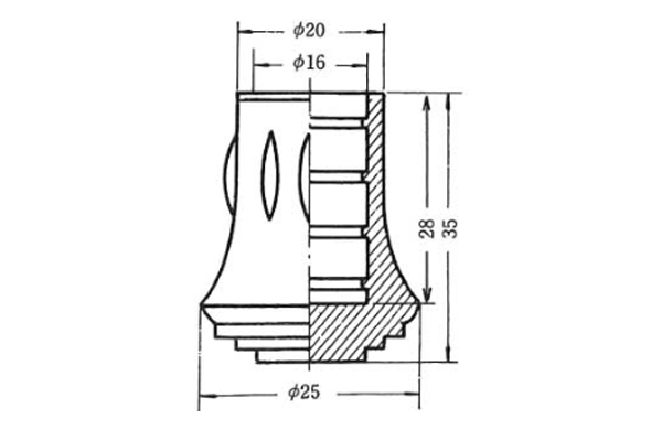 パイプ用ゴム脚　ＫＰー１７