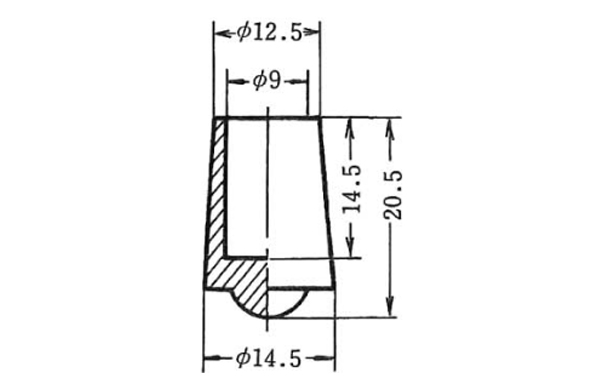 パイプ用ゴム脚　ＵＥＫＰー１０９