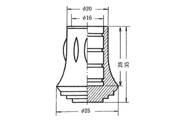 パイプ用ゴム脚　ＵＣＫＰー１７