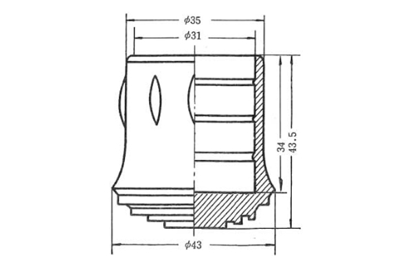パイプ用ゴム脚　ＵＣＫＰー２２