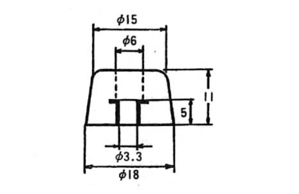 Ｔ型Ｗ入ゴム脚　ＴＰー１８０