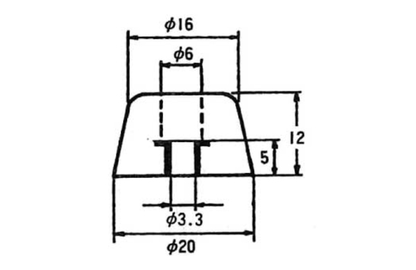 Ｔ型Ｗ入ゴム脚　ＴＰー２００