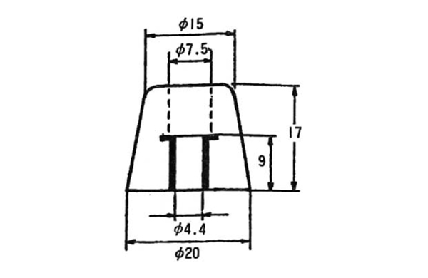 Ｔ型Ｗ入ゴム脚　ＴＰー２０１