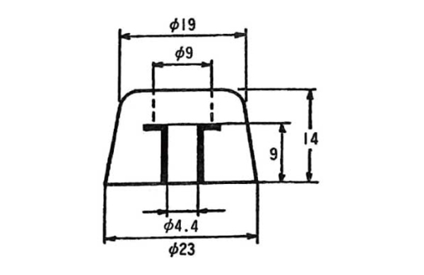 Ｔ型Ｗ入ゴム脚　ＴＰー２３０