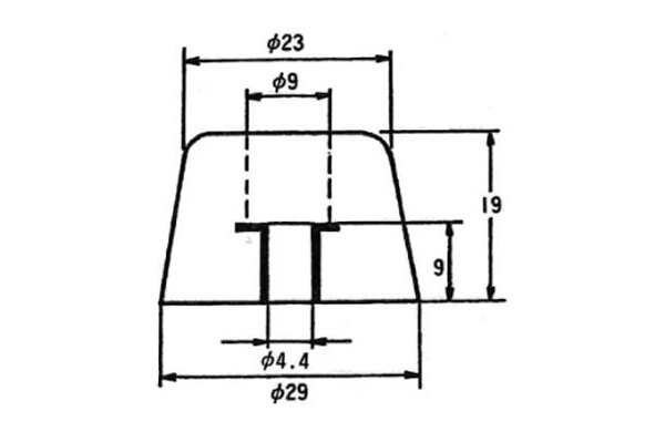 Ｔ型Ｗ入ゴム脚　ＴＰー２９０