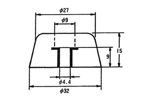 Ｔ型Ｗ入ゴム脚　ＴＰー３２０