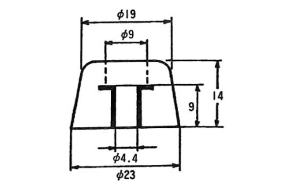 Ｔ型Ｗ入ゴム脚　ＵＣＴＰー２３０