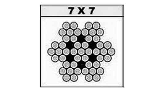 ワイヤーロープ７Ｘ７（２００Ｍ