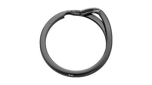 ブラック指にやさしいキーリング