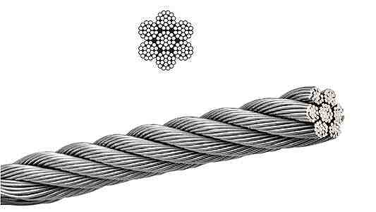 ステンレスワイヤーロープ７×１９