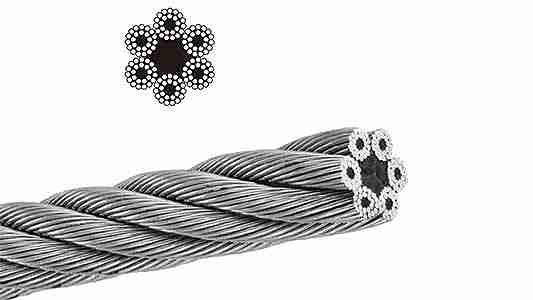 ステンレスワイヤーロープ６×２４