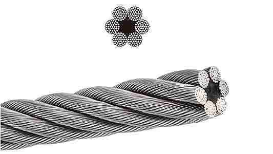 ステンレスワイヤーロープ６×３７