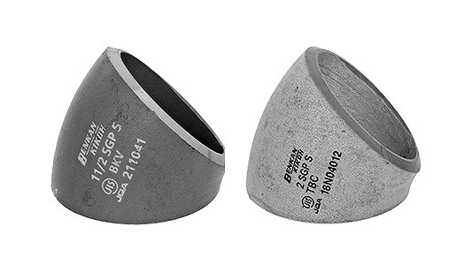 ＳＧＰ溶接エルボ４５Ｅ（ショート