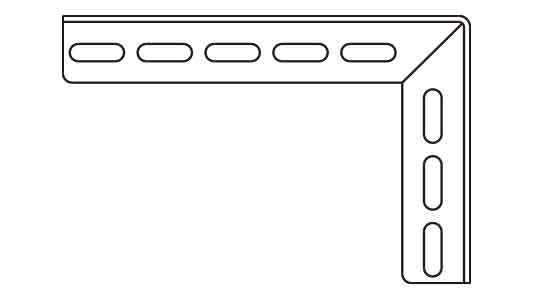 Ｌ式ブラケット（両穴ＳＫ０４１４