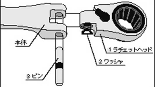 超Ｌ首振Ｒめがねレンチ用リペアＫ