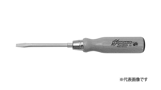 木柄貫通マイナスドライバー