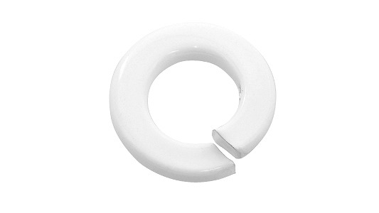 スプリングワッシャー電着塗装（白