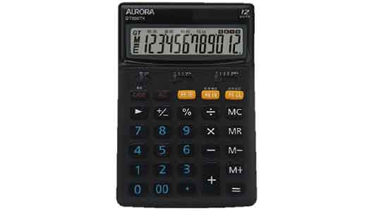 オーロラ　電卓１２ケタ