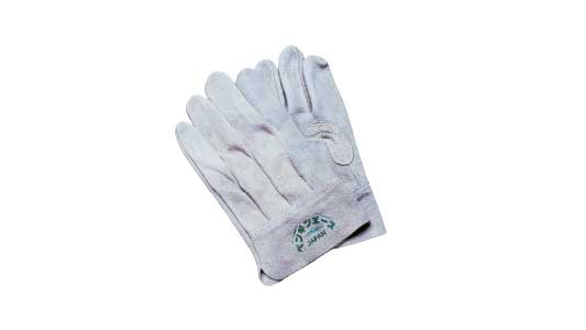 国産床革手袋　背縫