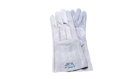 国産床革溶接用手袋　床革５本指