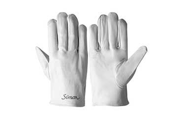 ＳＩＭＯＮ牛本革手袋　７１４Ｐ白