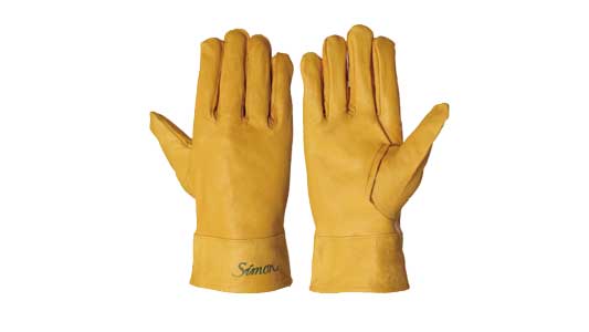 ＳＩＭＯＮ牛本革手袋　７１５Ｐ黄