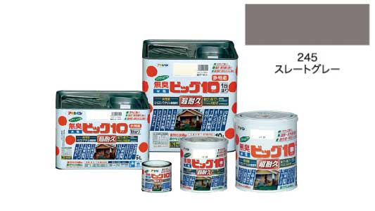 水性ビッグ１０多用途スレートグレ