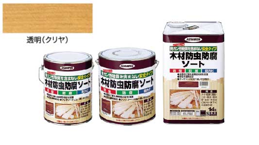 木材防虫防腐ソート（クリヤ）