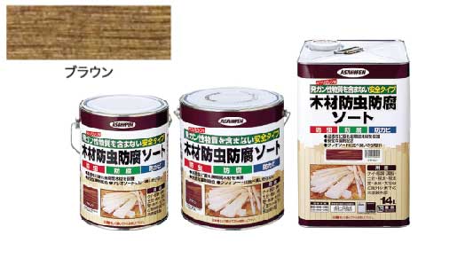 木材防虫防腐ソート（ブラウン）