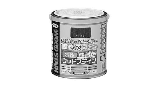 水性強着色Ｗステインワインレッド