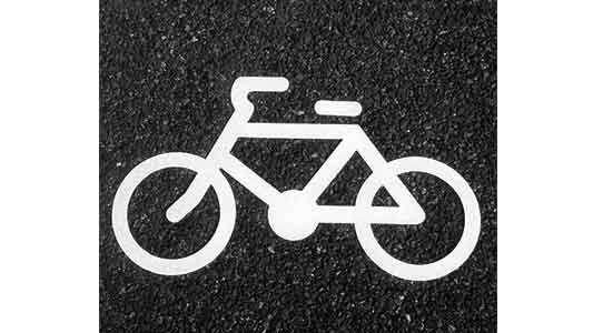 フロアサイン　自転車マーク